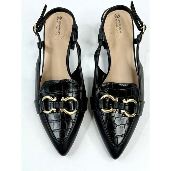 Giani Bernini Women's Brielle Pointed Toe Slingback Pumps  7.5M Black NWT - Picture 2 of 8